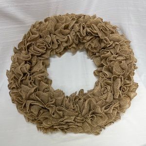 15” Handmade Burlap Ruffle Wreath - Plain